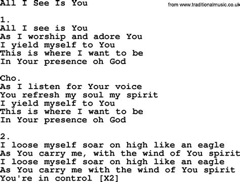 and all i see is you lyrics